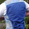 gilet réversible Hommes Fifi au jardin L'élégant bleu_détail3