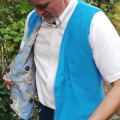 gilet réversible Hommes Fifi au jardin L'élégant bleu
