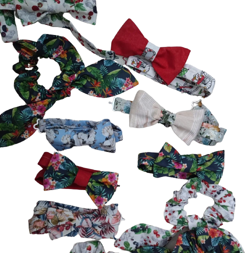 Noeud papillon pochette et chouchou assortis liberty coton oekotex fifi au jardin removebg preview