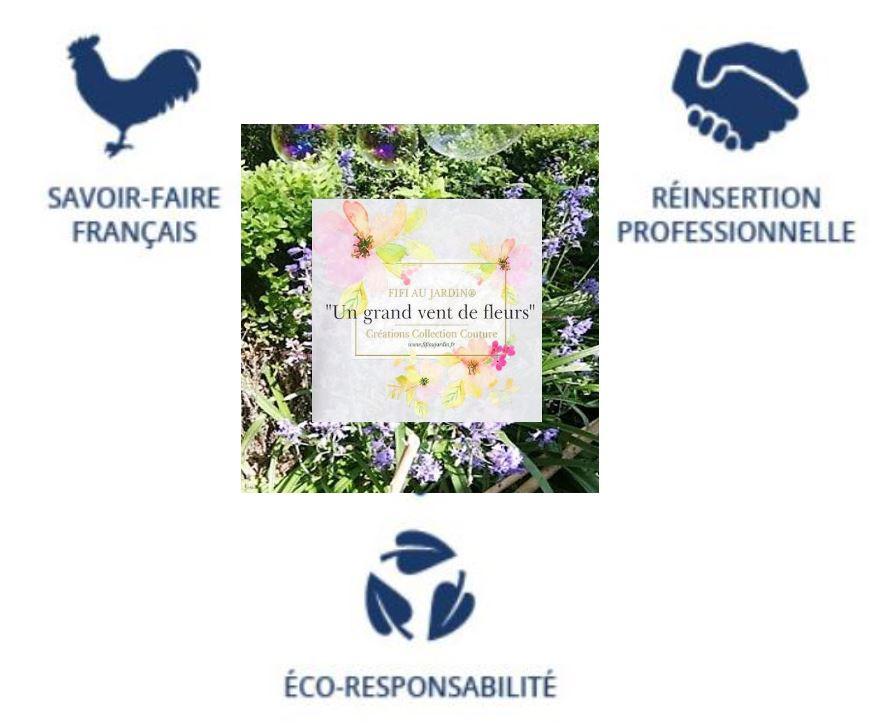 Triangle des valeurs fifi au jardin pour le projet ecoresponsable et solidaire un grand vent de fleurs