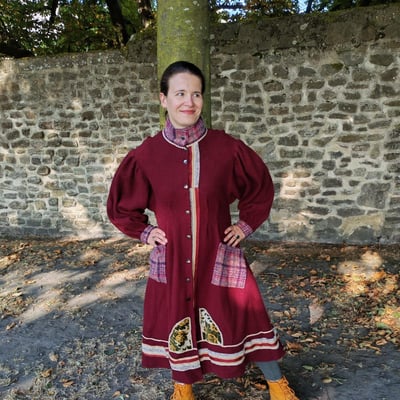Veste prune laine velours edition figue maison fifi au jardin i1